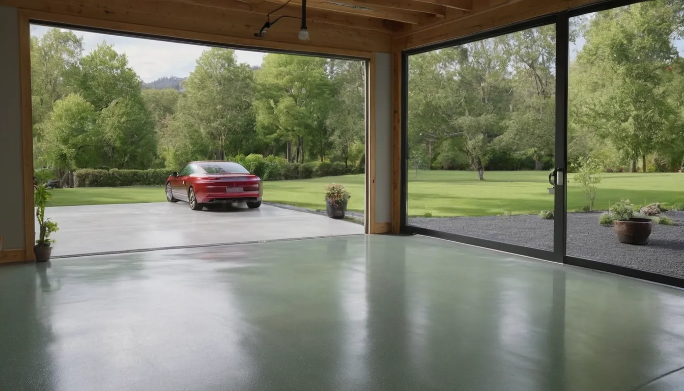 Homeowner and a friendly local provider reviewing a freshly coated epoxy garage floor in Bothell
